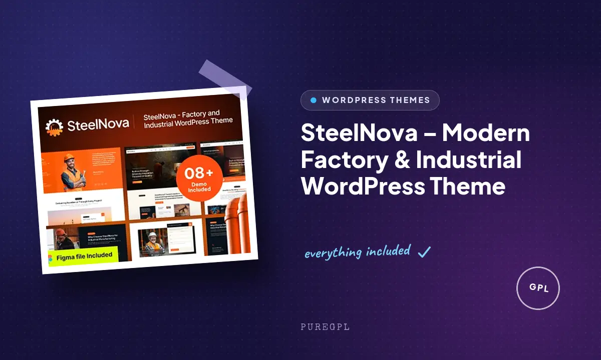 SteelNova – Modern Factory & Industrial WordPress Theme