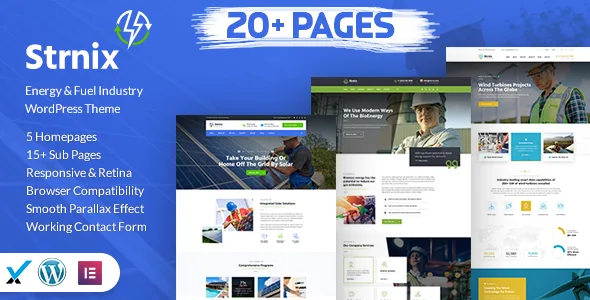 strnix solar and green energy wordpress theme 1