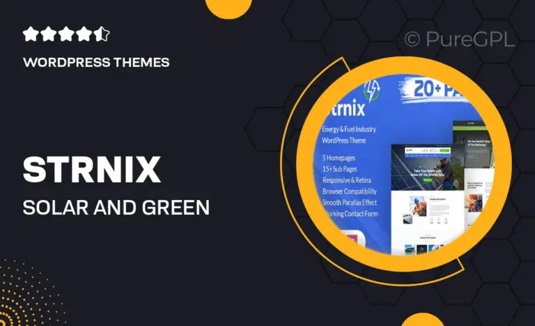 strnix solar and green energy wordpress theme