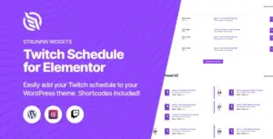 Struninn – Twitch Schedule Elementor Widget