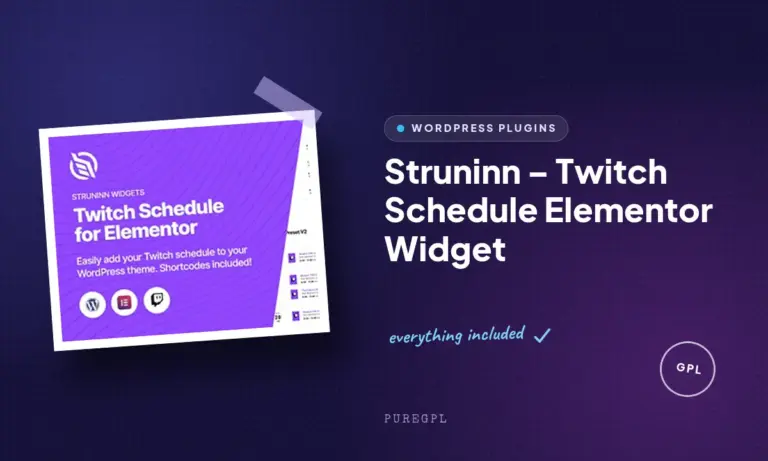 struninn twitch schedule elementor widget