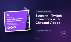 struninn twitch streambox with chat and videos