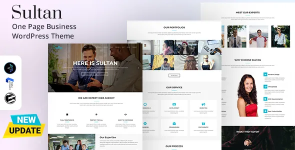 sultan one page business wordpress theme 1