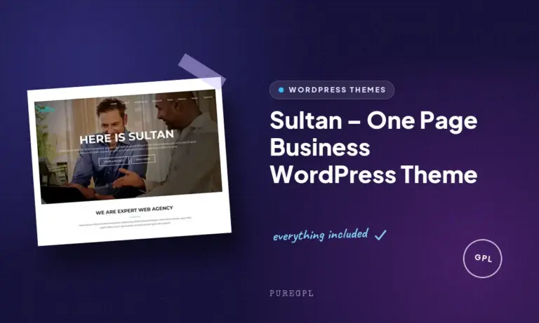 sultan one page business wordpress theme
