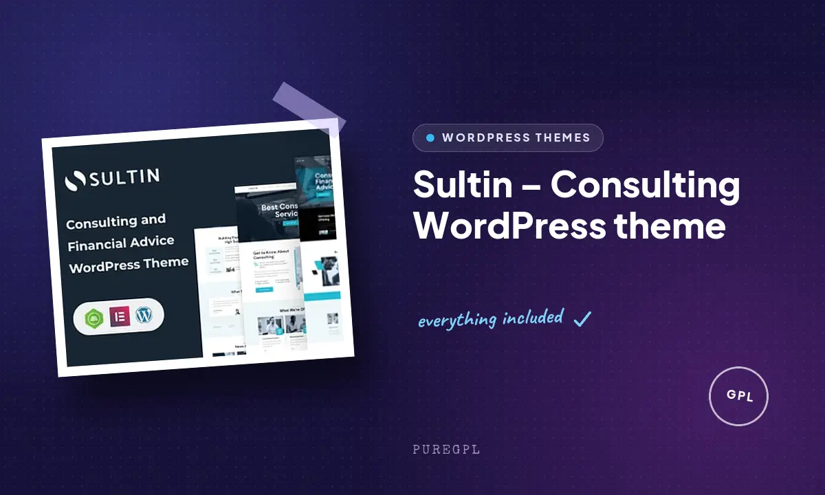 Sultin – Consulting WordPress theme