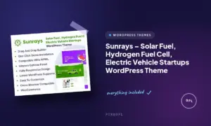 sunrays solar fuel hydrogen fuel cell electric vehicle startups wordpress theme