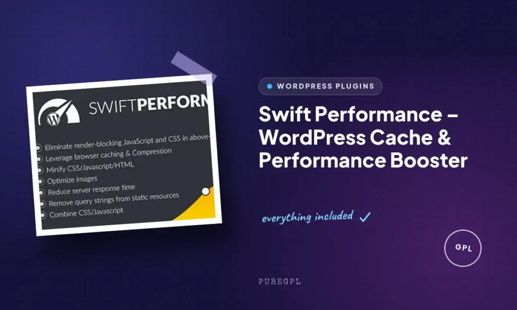 swift performance wordpress cache performance booster