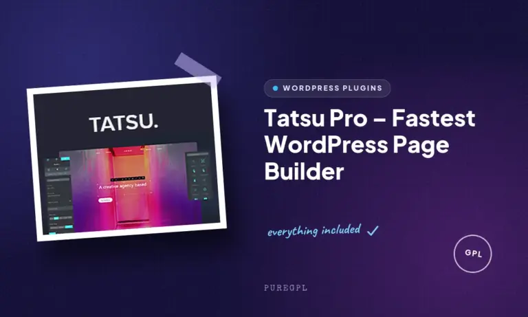 tatsu pro fastest wordpress page builder