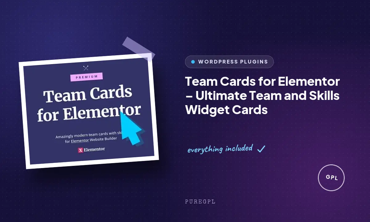Team Cards for Elementor – Ultimate Team and Skills Widget Cards