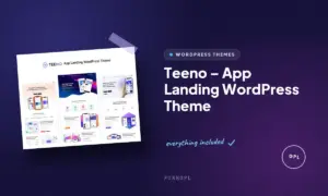 teeno app landing wordpress theme