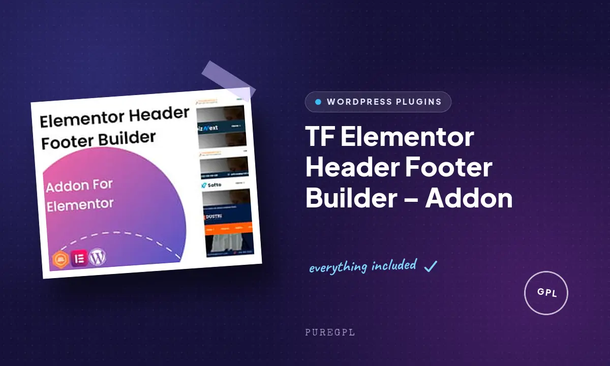 TF Elementor Header Footer Builder – Addon