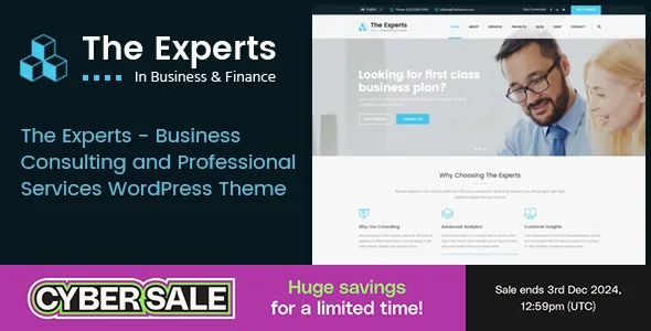 the experts business consulting and professional services wordpress theme 1