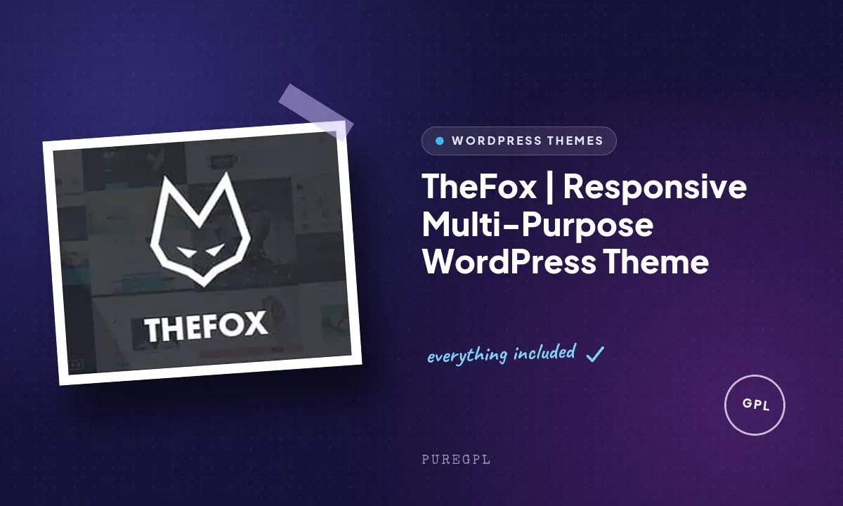 TheFox | Responsive Multi-Purpose WordPress Theme