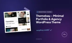 themebau minimal portfolio agency wordpress theme 1