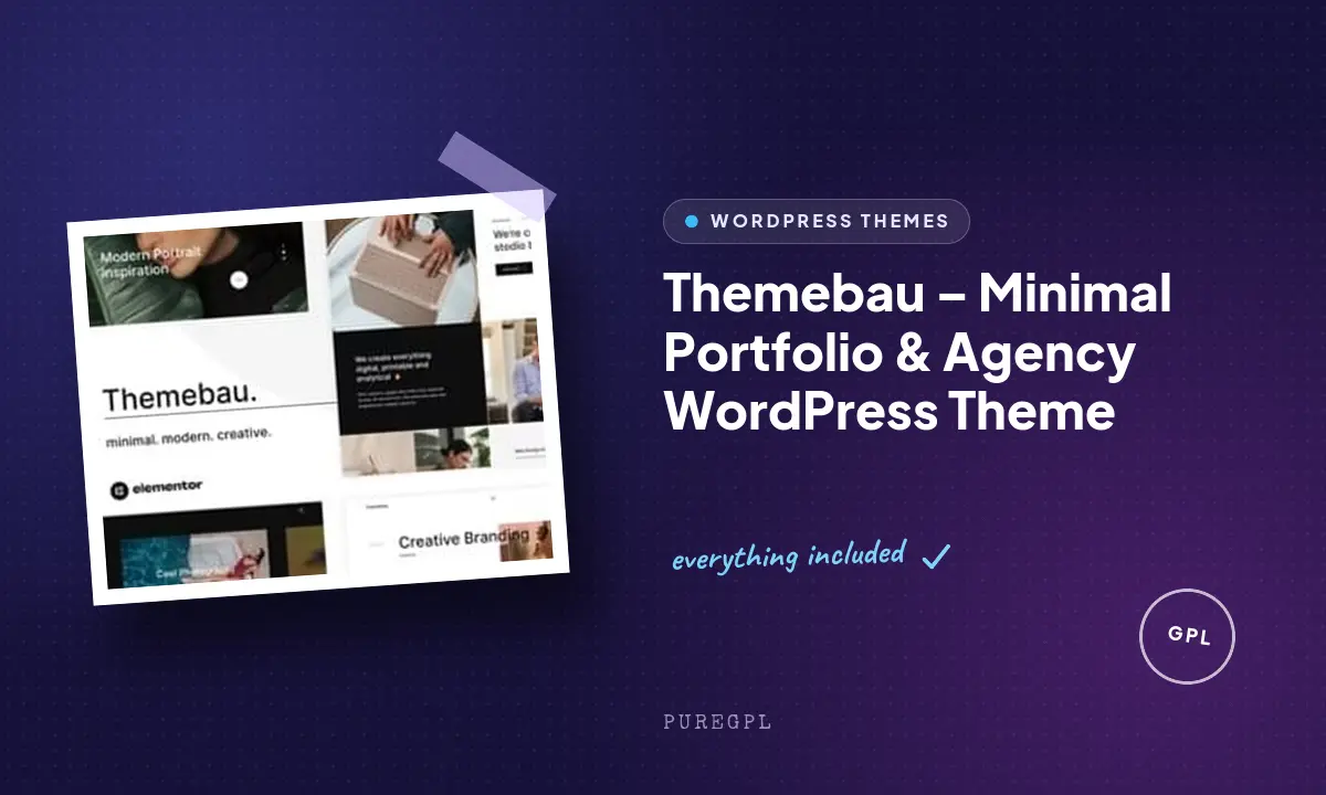 Themebau – Minimal Portfolio & Agency WordPress Theme
