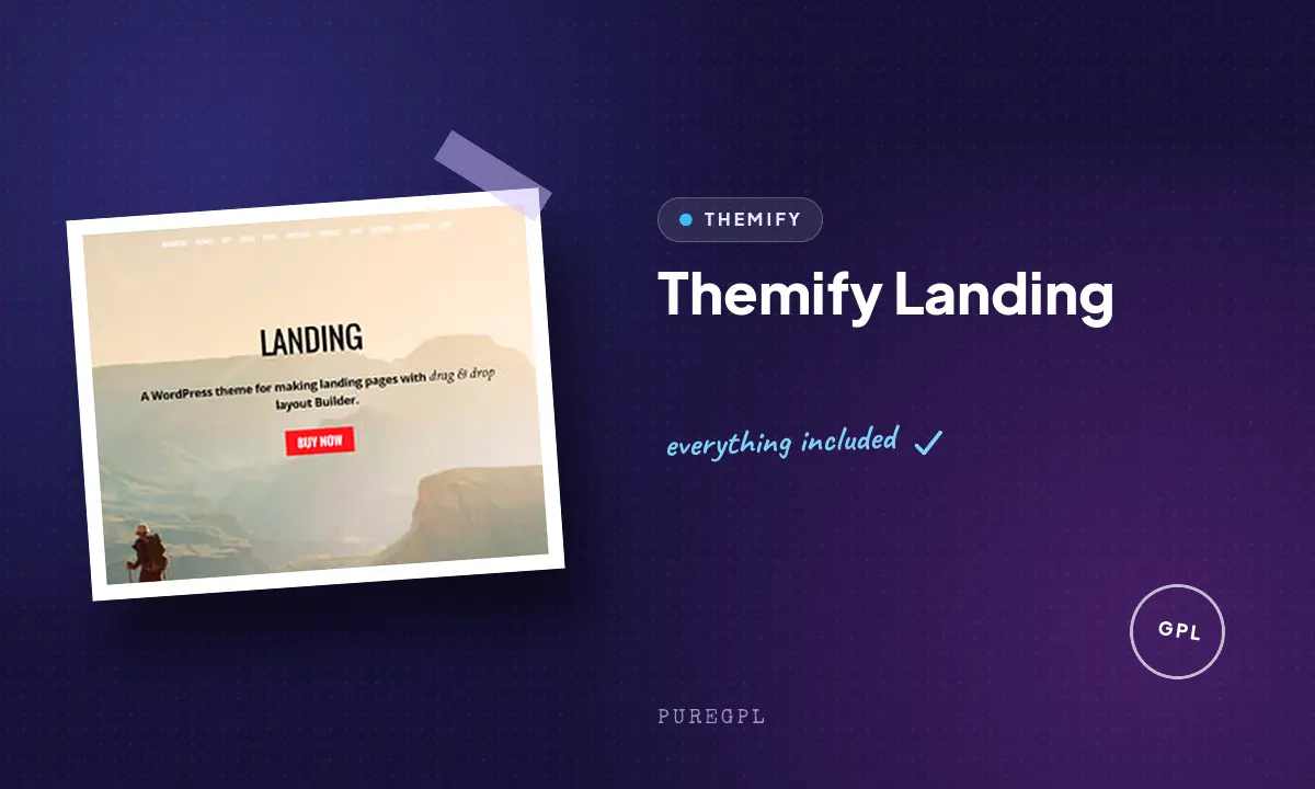 Themify Landing – Design Converting Landing Pages