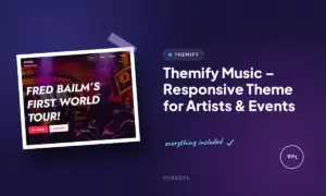 themify music responsive theme for artists events