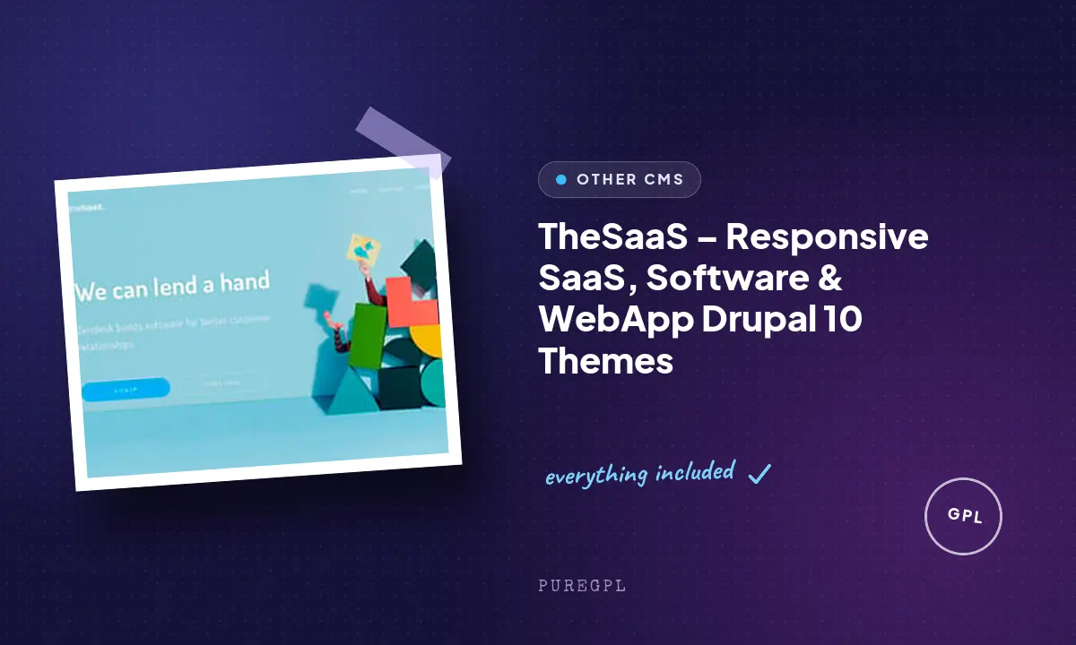TheSaaS – Responsive SaaS, Software & WebApp Drupal 10 Themes