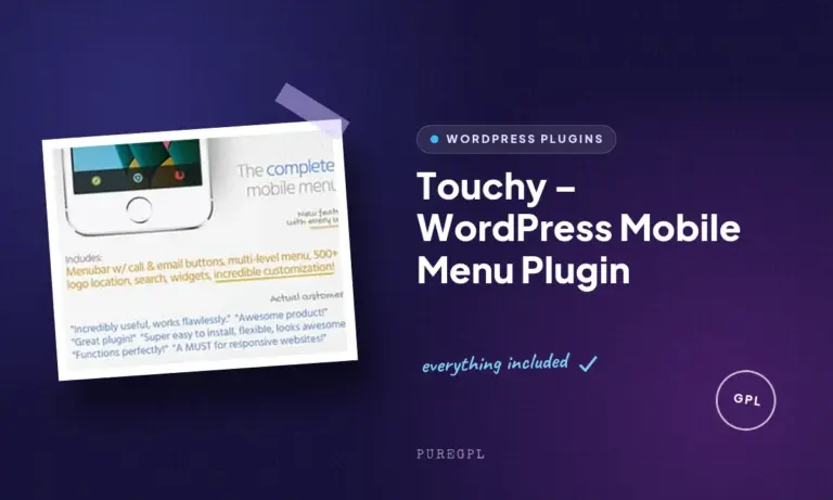 touchy wordpress mobile menu plugin