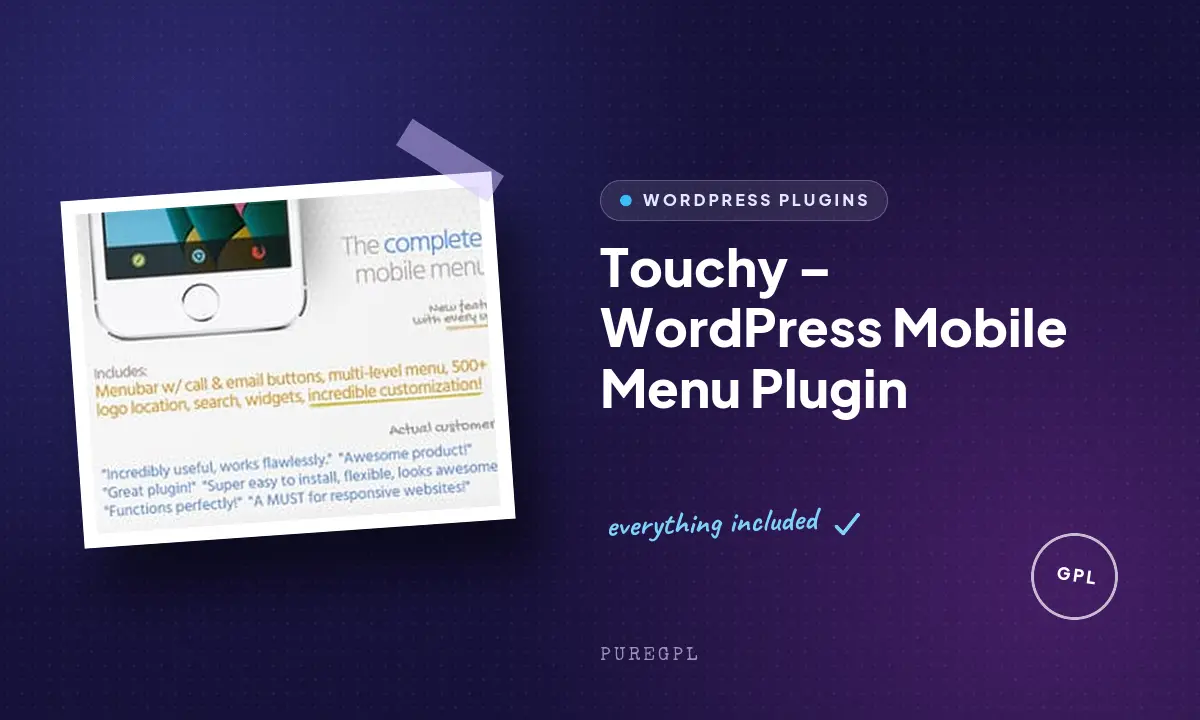 Touchy – WordPress Mobile Menu Plugin