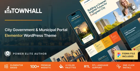 town hall municipal portal local city government wordpress theme 1
