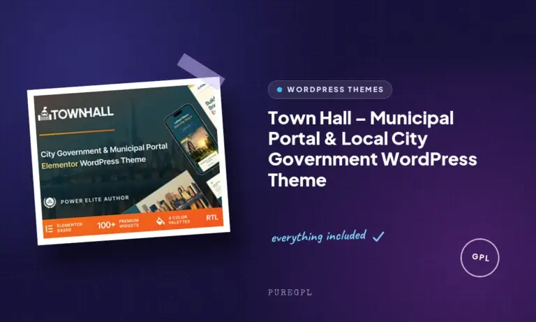 town hall municipal portal local city government wordpress theme