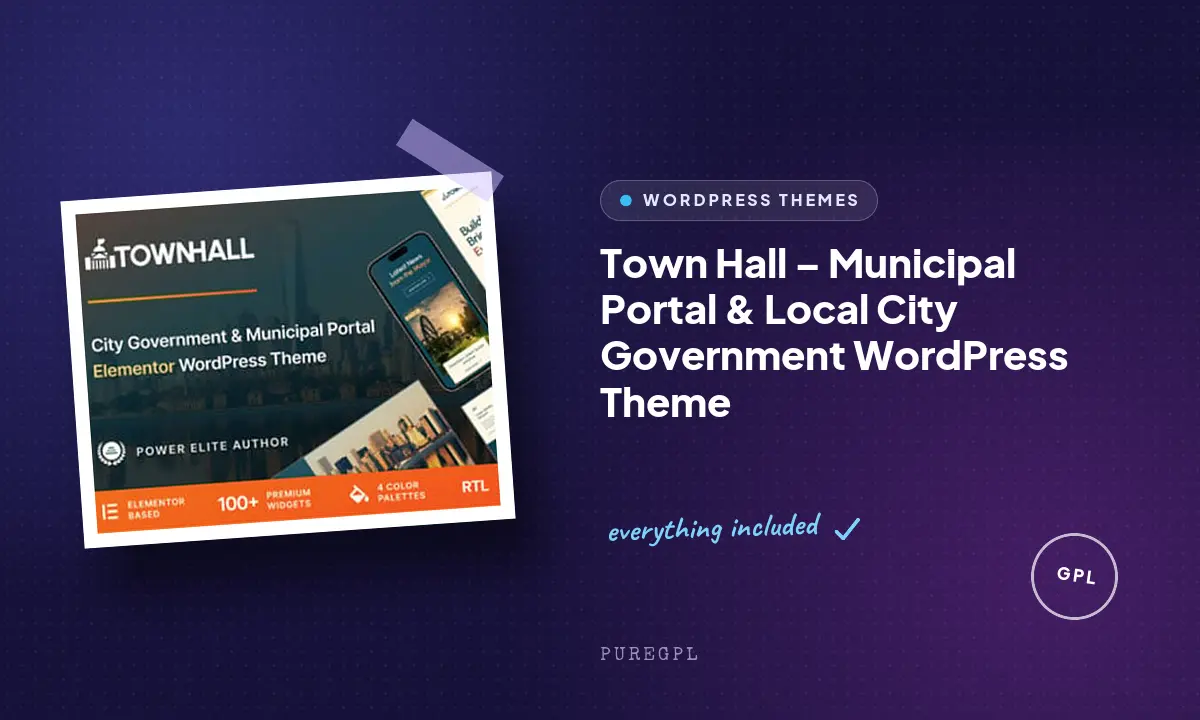 Town Hall – Municipal Portal & Local City Government WordPress Theme