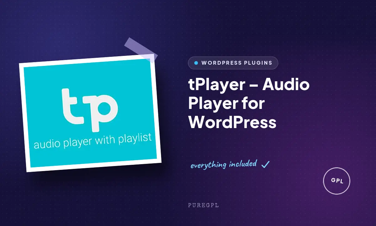 tPlayer – Audio Player for WordPress