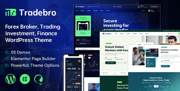 TradeBro – Forex Broker & Trading WordPress Theme