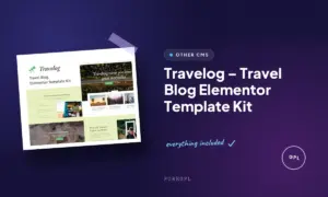 travelog travel blog elementor template kit