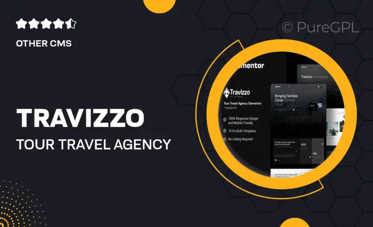 travizzo tour travel agency elementor template kit