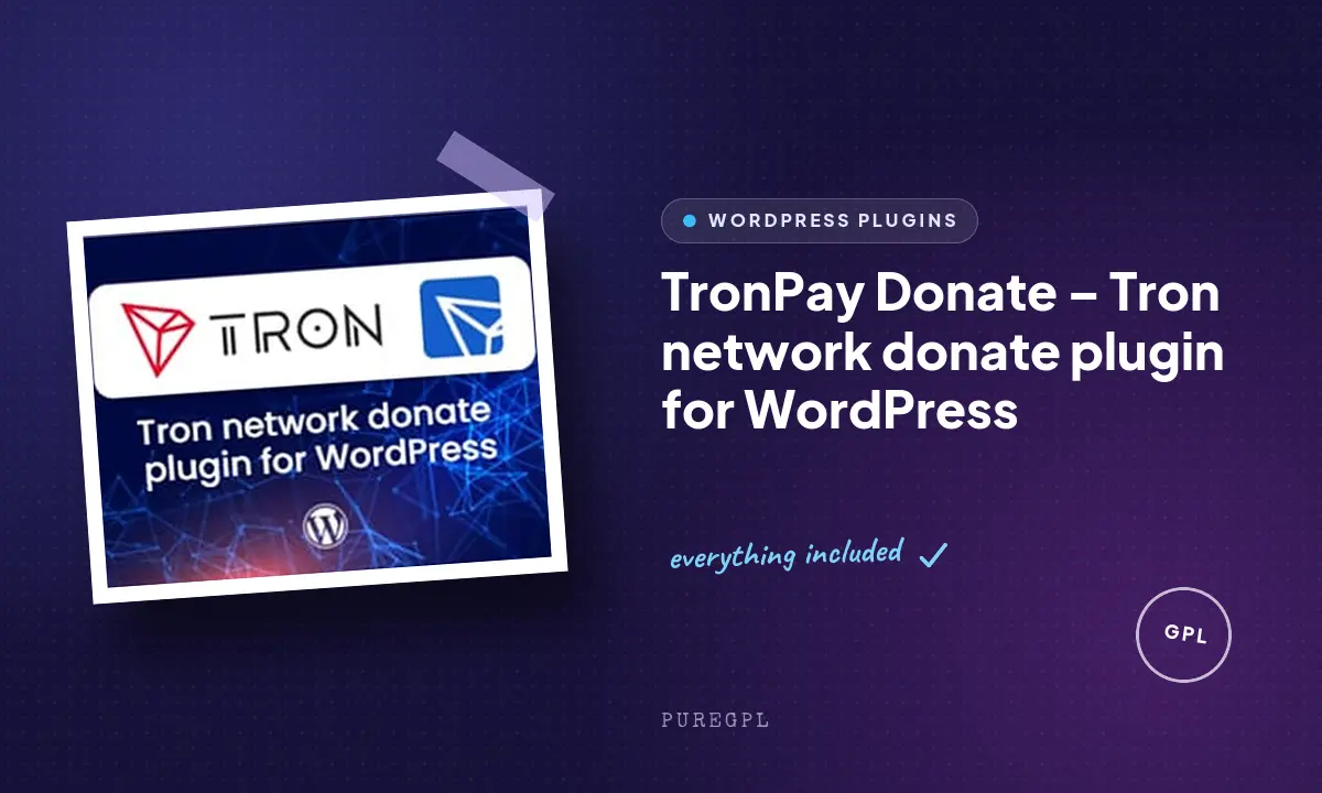 TronPay Donate – Tron network donate plugin for WordPress