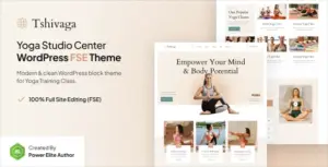 Tshivaga – Yoga Studio & Training Center FSE WordPress Theme