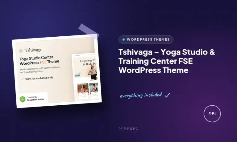 tshivaga yoga studio training center fse wordpress theme
