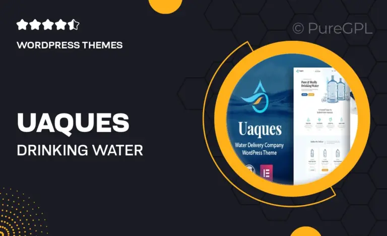 uaques drinking water delivery wordpress theme