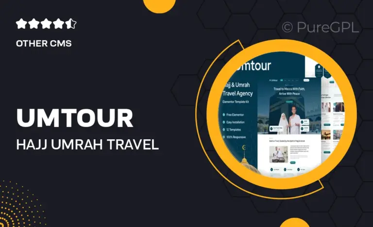 umtour hajj umrah travel agency elementor template kit