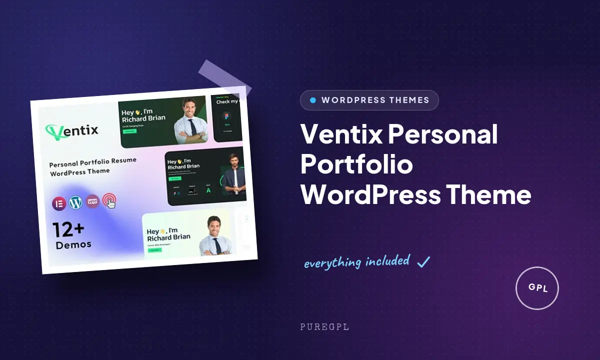 Ventix Personal Portfolio WordPress Theme