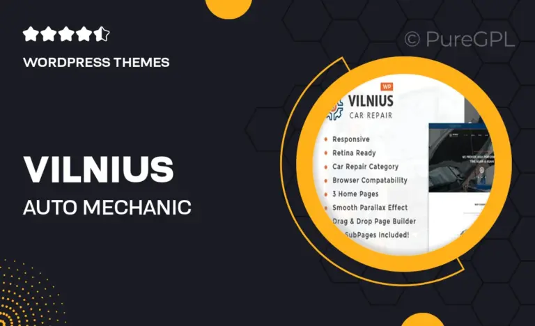 vilnius auto mechanic repair wordpress theme