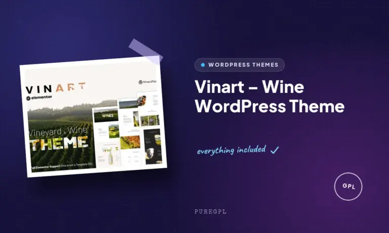 vinart wine wordpress theme