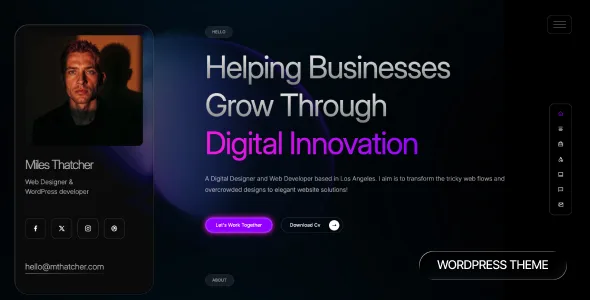 visiblo personal portfolio theme 1