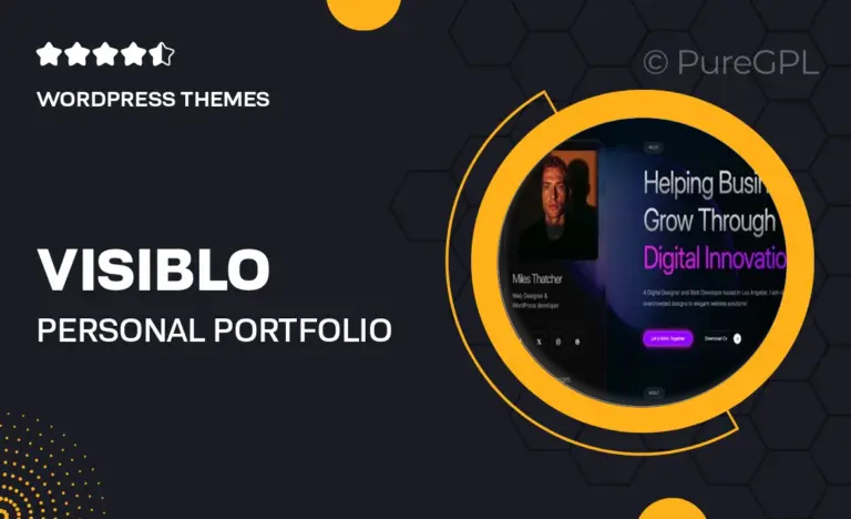 visiblo personal portfolio theme