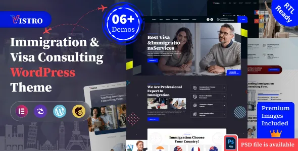 vistro immigration visa consulting wordpress theme