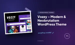 vozzy modern neobrutalism wordpress theme