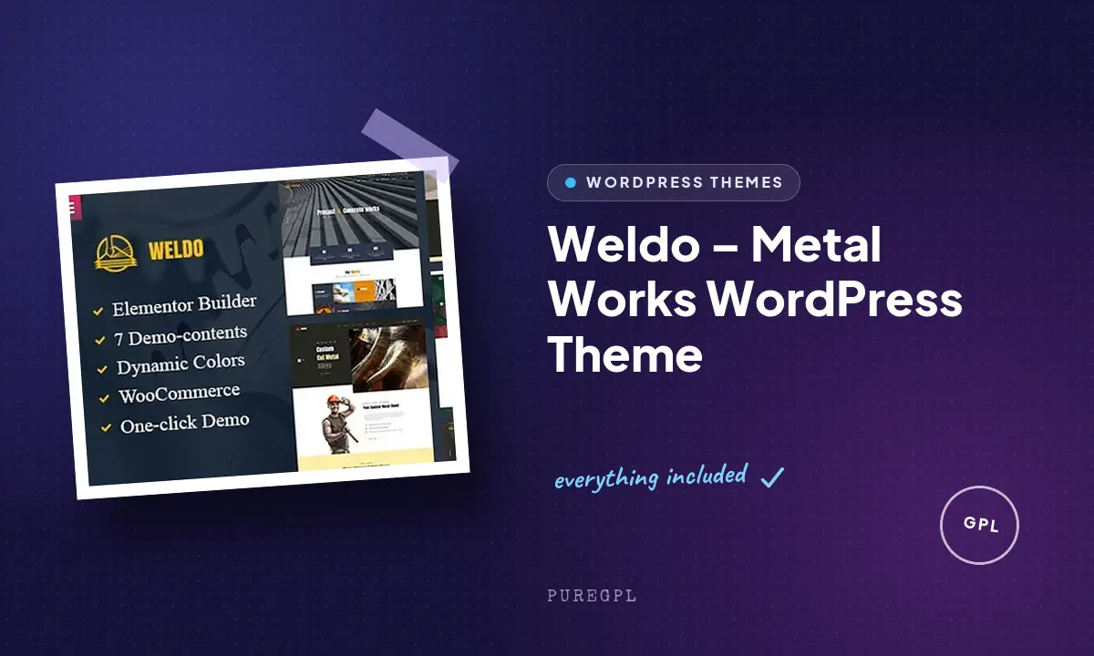 Weldo – Metal Works WordPress Theme