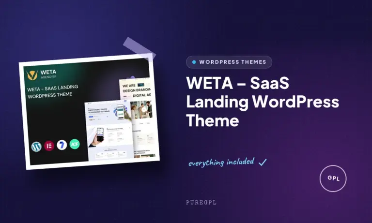 weta saas landing wordpress theme