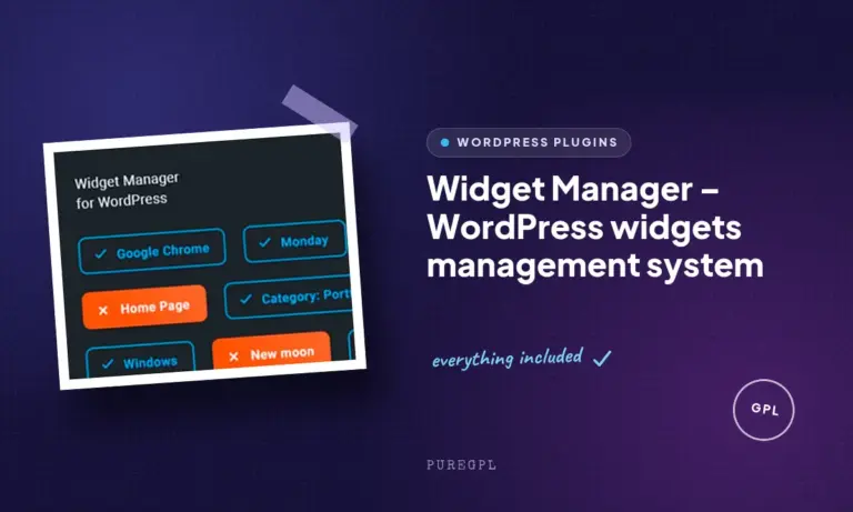 widget manager wordpress widgets management system