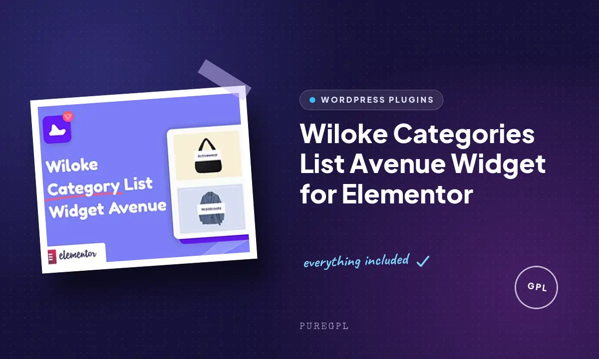 Wiloke Categories List Avenue Widget for Elementor