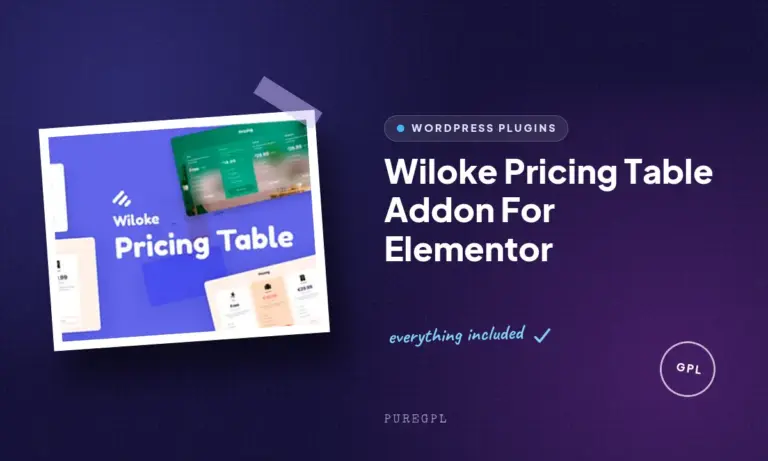 wiloke pricing table addon for elementor