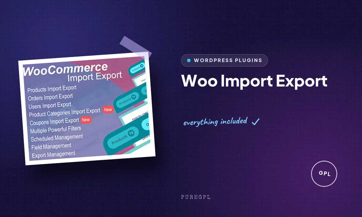 Woo Import Export