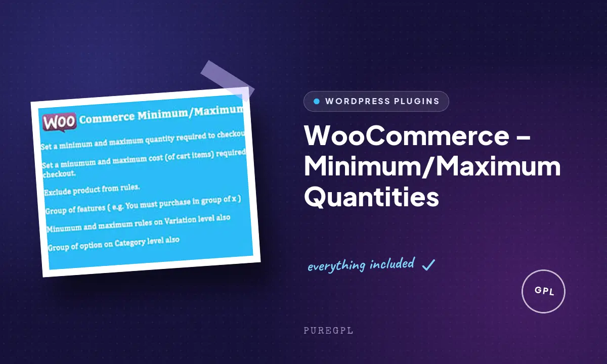 WooCommerce – Minimum/Maximum Quantities